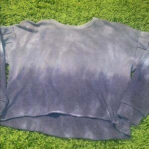 tie dye cropped crew neck